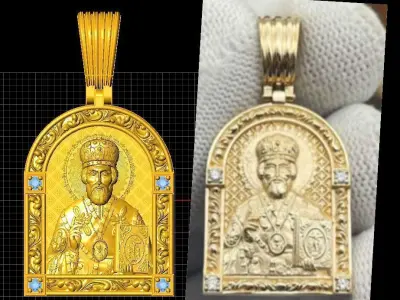 Saint Nicholas pendant 3D model