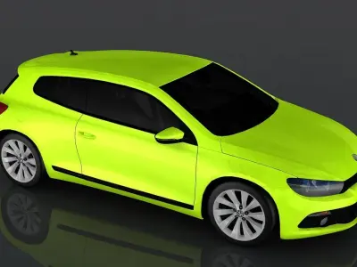 Volkswagen Scirocco Low-poly 3D model