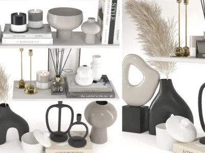 Decorative set 15 - H and M decor set 3D model