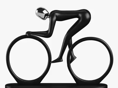 Sports Sculptures Decorative set Low-poly 3D model