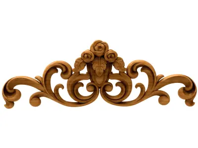 3D Model STL Headboard ornate wood carving 3D model