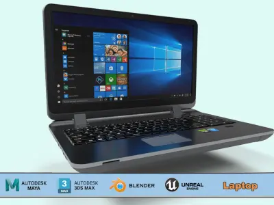 laptop  Low-poly 3D model