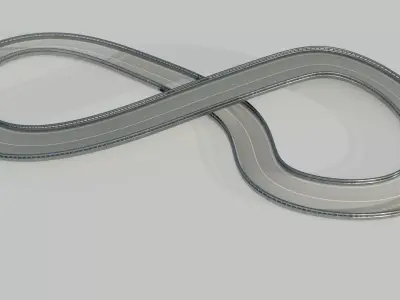 Track letter s Low-poly 3D model