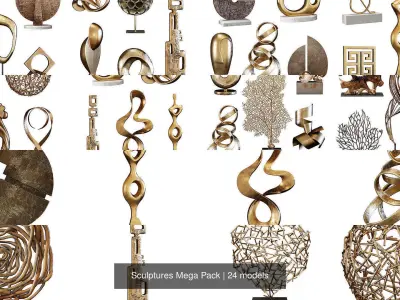 Sculptures Mega Pack 3D Model Collection