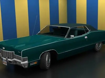 Car showroom Low-poly 3D model