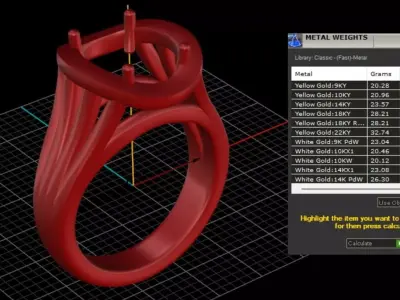 ring woman  3D print model 49