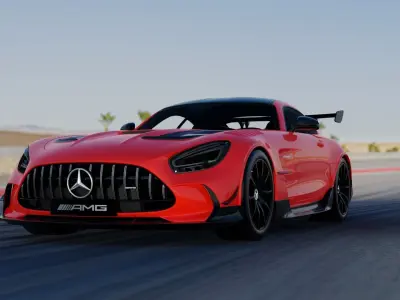 Rigged Mercedes Benz AMG GT Black Series 3D model
