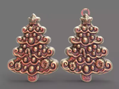 christmas tree decor 2  3D print model