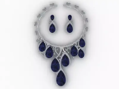 luxury party set - necklace set 3D print model