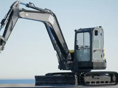 ZBL Mini Excavator v2 - Unreal Engine Project Low-poly 3D model