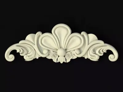 Central decor ornament for furniture 3D model 280