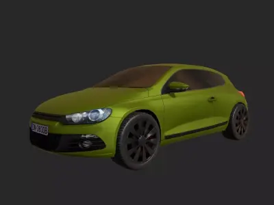 Low Poly Car 7 volkswagen polo Low-poly 3D model