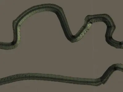 Race Track 02  Red Rock Raceway Low-poly 3D model
