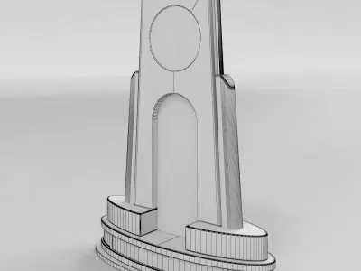 NCAA National Basketball Championship Trophy 3D model
