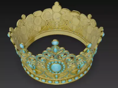 Queen Golden Crown 3D model