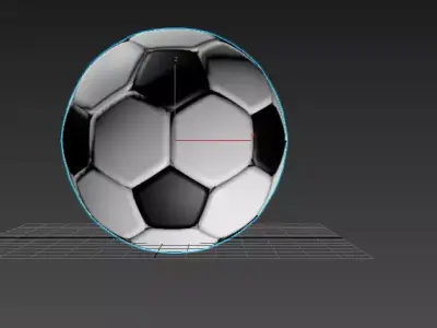 Football soccer ball Low-poly 3D model 3