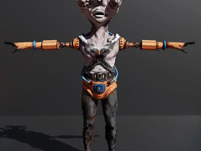 Humanoid Alien Creature named Cheed Free 3D model