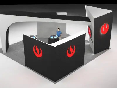 Information stand for university 3D model