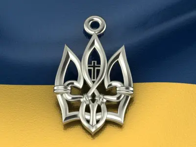 Ukrainian Trident 3D print model 3