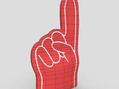 CC0 - Foam Finger Free low-poly 3D model