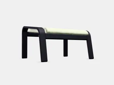 POANG Footstool 4 Low-poly 3D model