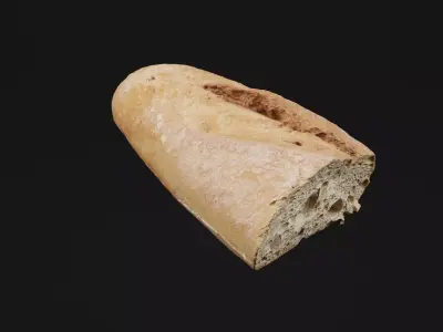 Realistic Bread  3D model