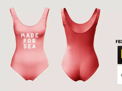 Swimming Suit Marvelous Designer 3D model