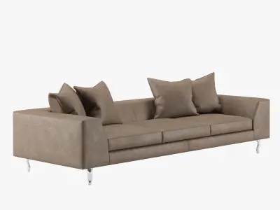 ZLiq Doubel Seater leather sofa by Marcel Wanders  3D model