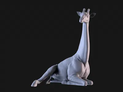 Giraffe Pack Sculpture 3D print model