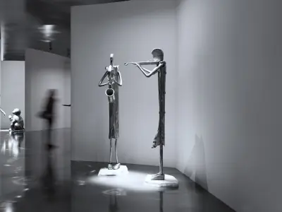 Art gallery 3d model Low-poly 3D model