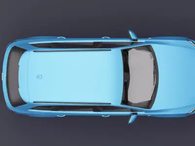 Audi Q7 Tfsi e Black Metalic Blue 3D model