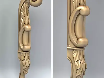 Furniture leg 009 3D model