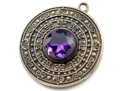 Antique Bronze Amulet model pack Low-poly 3D model