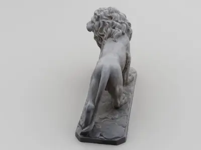 Lion Sculpture Statue 3D model