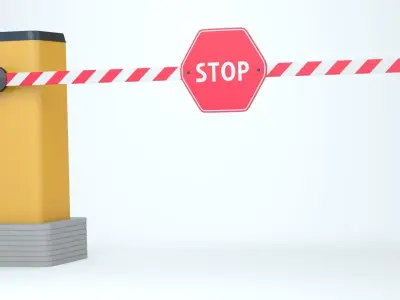 Parking Car Barrier 3D model