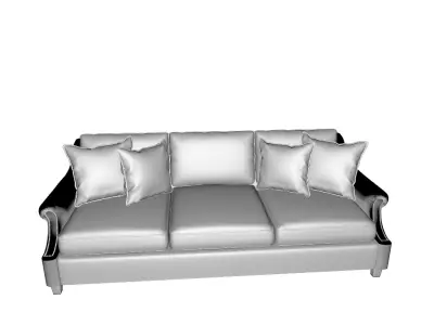 Sofa Begie Movie Loveseat Long chair 3D model