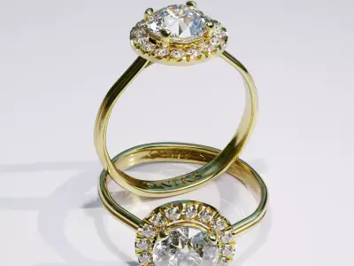 Engagement Diamond Ring 3D  Free 3D print model