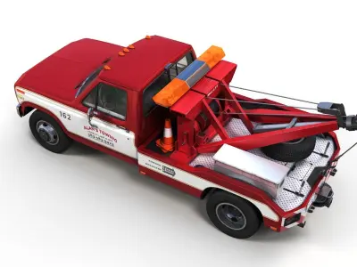 Holmes tow truck Low-poly 3D model