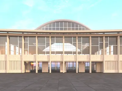 Constanta Railway Station Romania 3D model