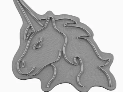 Unicorn Neon Sign 3D model