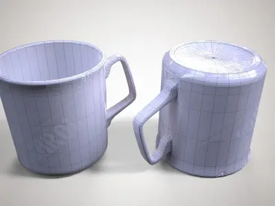 Carol Mug Cup - PBR Game Ready - Low-poly 3D model - Free low-poly 3D model