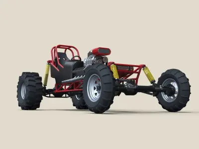 Mud dragster 3D model
