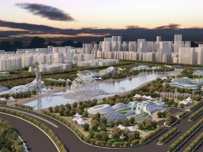 0056 - Futuristic City - 2020 - 01 3D model