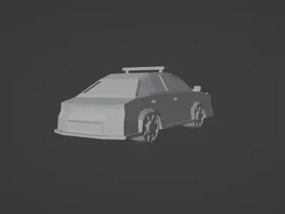 LowPolyPoliceCar Low-poly 3D model