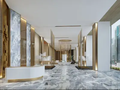 Modern minimalist sales department 3D model