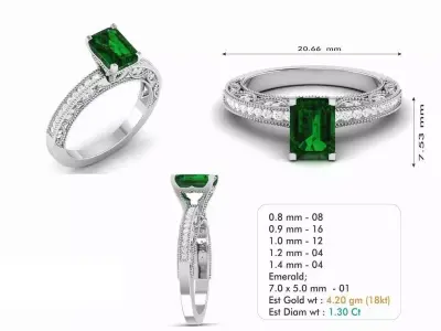 Diamond Wedding Ring  253 3D print model