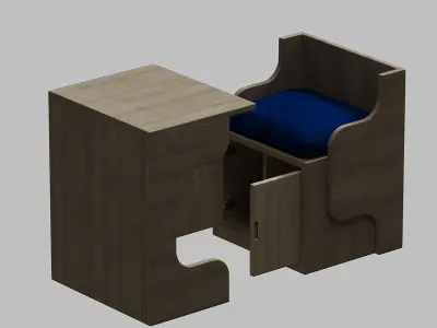 Folding Table 3D model