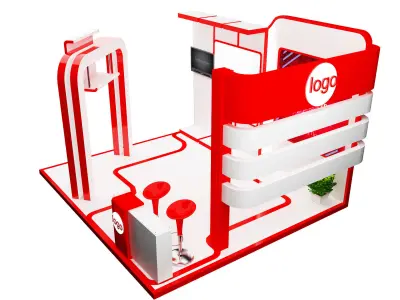 Booth Exhibition Stand a95 3D model