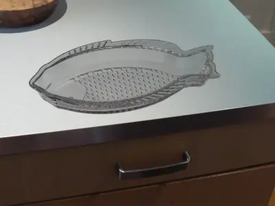 nice fish plate for print and produce 3D model