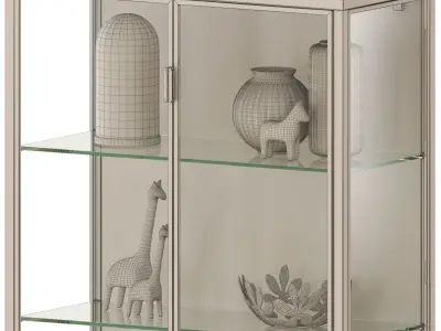 RUDSTA glass door cabinet 3D model